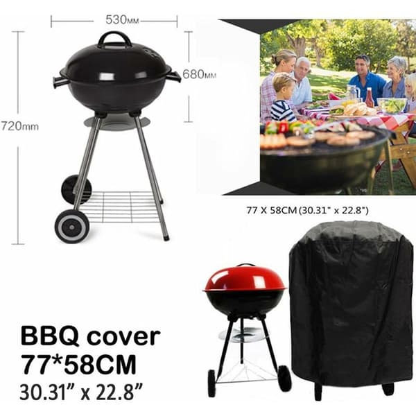 Round Grill Cover - Water-Resistant, Dustproof, and Breathable