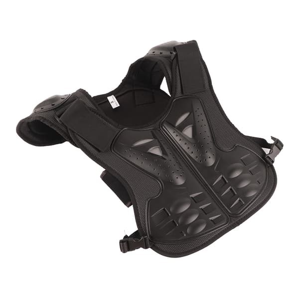 Kids Riding Chest Back Protector Skating Reflective Protective Vest Adjustable Jackets Black S