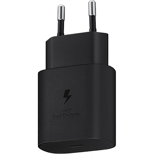 Samsung 25W Supernopea Laturi, USB Type-C -portti (ilman kaapelia), musta