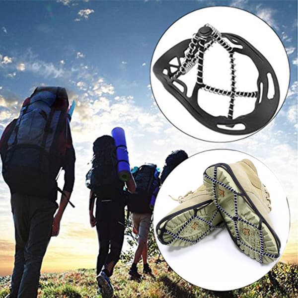 Outdoor Spring Crampons Anti-slip Shoe Covers Threaded Snow Claws Snow Climbing Equipment