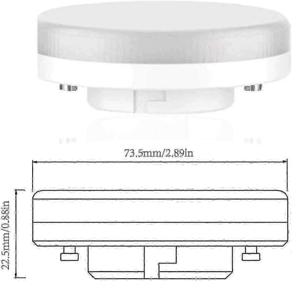 6 stk GX53 7W LED-lampe, 400LM 50W erstatning, 220-240V 5 5