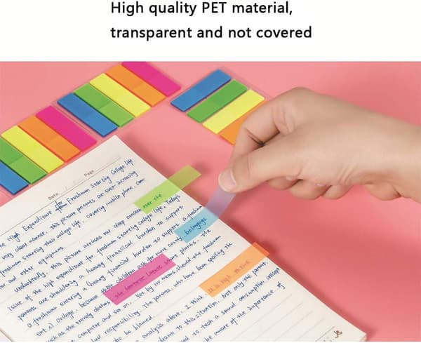 1000 Pieces Sticky Notes Bookmarks, Index Tabs Mark Bookmarks Sm
