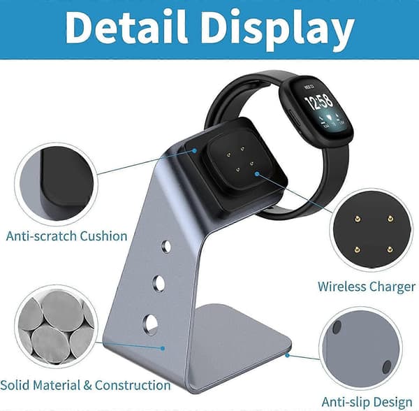 Latausasema Fitbit Sense/Sense 2/Versa 3/Versa 4 -kelloille