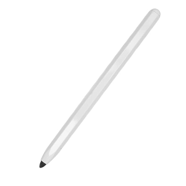 Universal Stylus Pen High Sensitivity Soft Fiber Tip Aluminum Alloy Tablet Stylus With 2 Replaceable Tips for Mobile Phone White