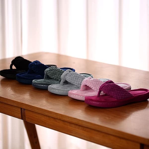 Flip-flop tøfler i minneskum for kvinner, grå 7-8 46211 Grey