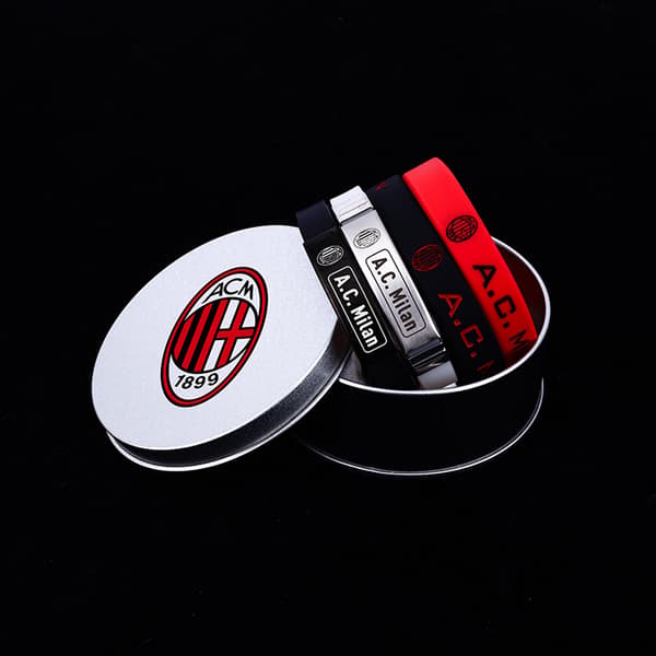 Fotbollsklubbs logotyp armband [rund ask] 4 armband [AC Milan] 足球俱乐部队徽手环