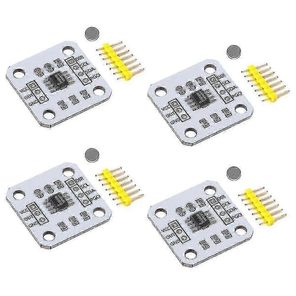 4 stk. AS5600 Magnetisk Encoder Magnetisk Induktionsvinkelmålingssensormodul 12bit Høj Præcision