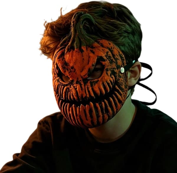 3D skrekkmaske, med elastisk stropp -