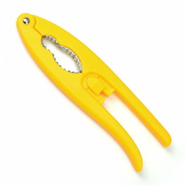 Nutcracker Parts Walnut Cracker Nut Shell Seafood Nutcracker Tool Robust Shell with Non-Slip Handle Yellow