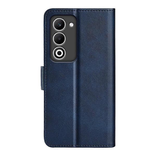 Compatible with Oppo A5 5G Case Calf Texture Leather Wallet Case Blue
