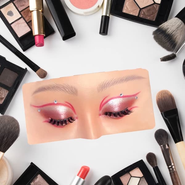 Silicone Face and Eye Makeup Practice Board Realistic and Reusable Makeup Practice Training Face Painting Makeup Practice Board