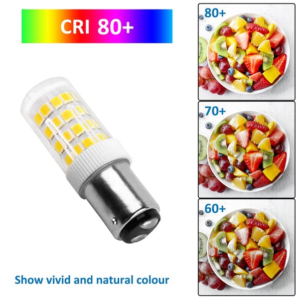 5W LED-ompelukonepolttimo B15d 220-240V viileä valkoinen 2 kpl