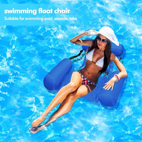 Pool Hammock Chair, Foldable Floating Backrest