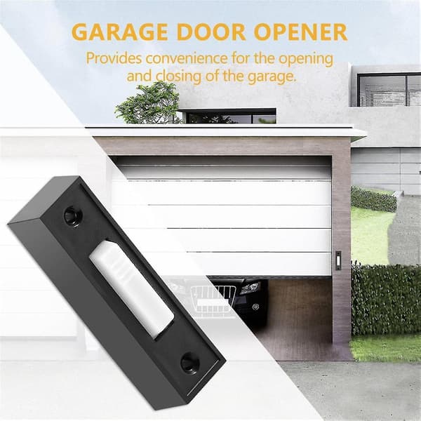 2 stk. Universal Garageportåbner Afbryder 41a4166 Belyst Trykknap Sort Finish Med Hvid Midte [db]