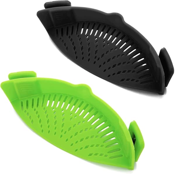 2-piece Clip-on Strainer, Strainer for Pasta, Meat, Vegetables