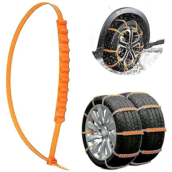 Snow Chains 10 pcs Tire Chains Car Safety Chains Vehicle Non-Slip Snow Chains Emergency Snow Chains [DB]