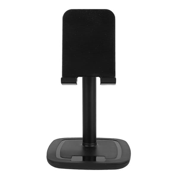 Black Aluminum Alloy Desktop Mobile Phone Stand Foldable Telescopic Desktop Mobile Phone Holder [DB]