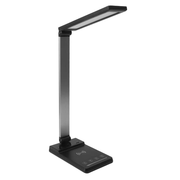 LED-bordlampe med trådløs oplader, hurtigopladningsport til mobiltelefon PD3.0-interface 100‑240V EU-stik