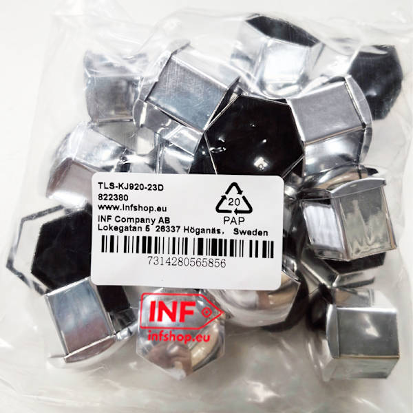 Wheel nut cover / Wheel bolt cover 20-pack with mounting tool