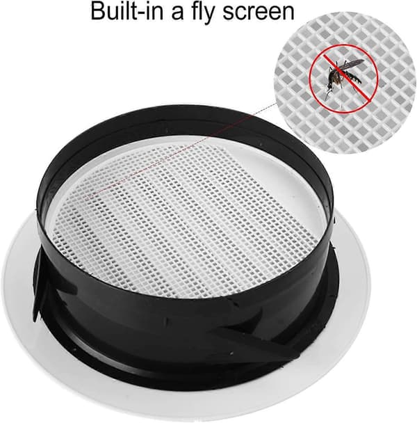 125mm Ventilation Nozzle with Protective Grille - ABS (painted 125mm) (FMY)