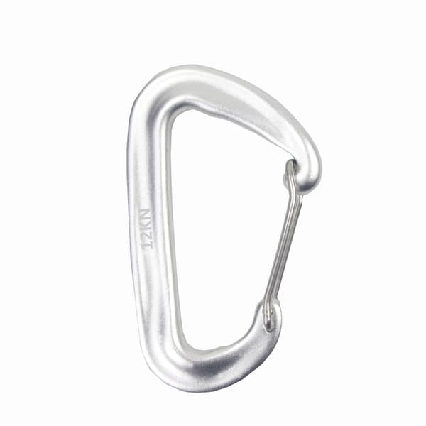 7075 Aircraft Aluminum D-Type Carabiner 12KN (Silver), Hammock S