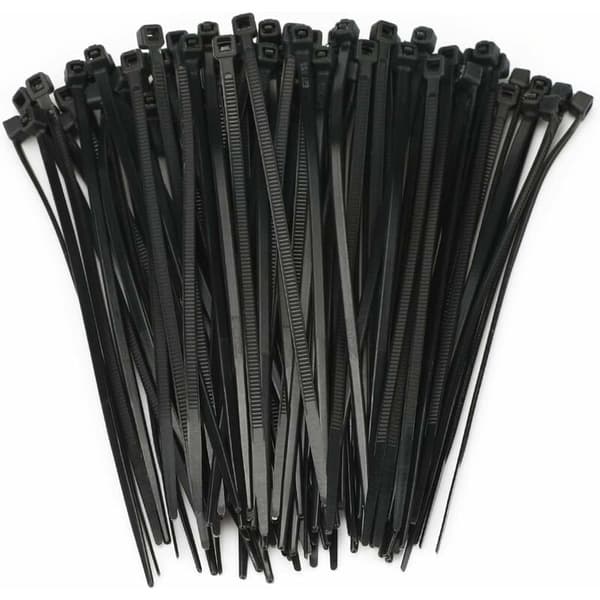 100 st. kabelbindere 100x3mm, nylonkabelbindere, justerbare havekabelbindere sorte