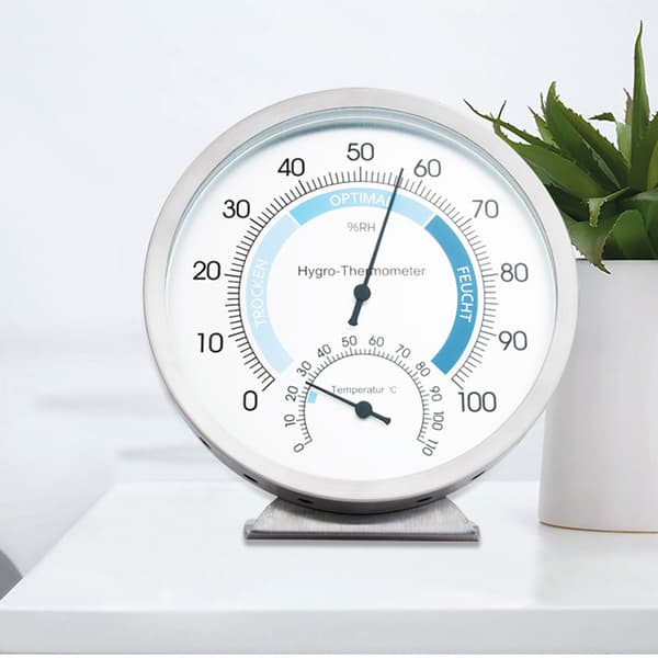 Chic inomhus hygrometer termometer, analog display för temperatur- och fuktighetskontroll, dekorativ inomhustermometer för bastu- och ångbadsbruk
