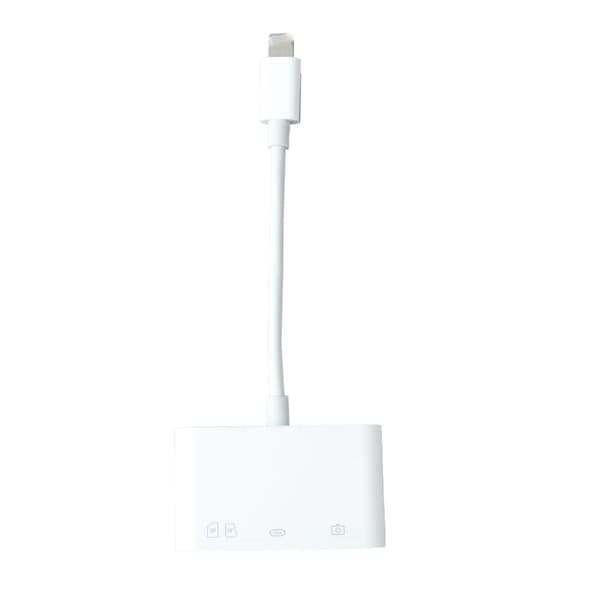 4-i-1 kortläsare 10 cm OTG minneskortläsaradapter för iOS-telefon och surfplatta