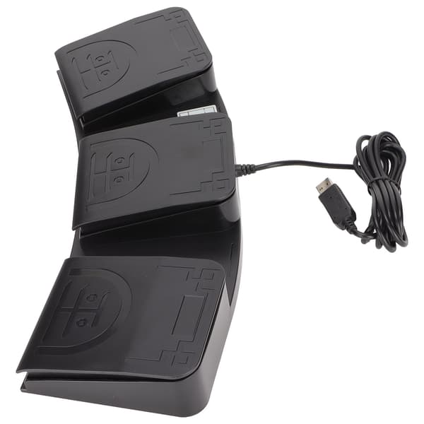 USB Foot Pedal 3 Keys Multifunctional Ergonomic Sensitive Durable USB Foot Pedal for Gaming Media Instrument