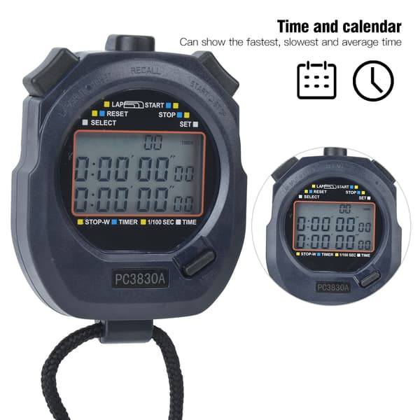 PC3830A ABS Sport Løb Stopur Elektronisk Atletik Nedtælling Stopur 0.01