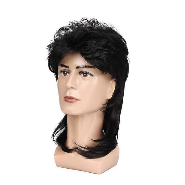 Mullet Peruk Halloween Cosplay Kostym Peruker för Maskerad