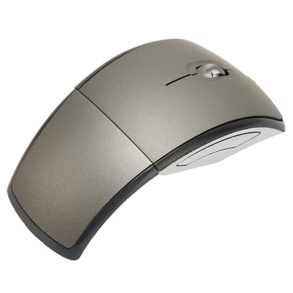 Foldable Wireless Mouse Portable Compact 2.4G Wireless Foldable Mouse 1600dpi Matte Office Gaming Mouse Gray