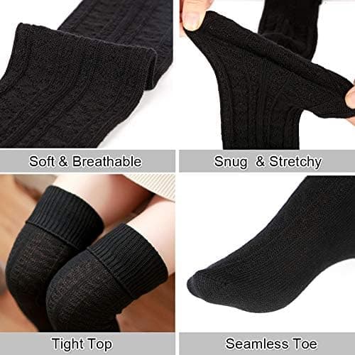 Women's Socks Long Extra Long Cotton Socks Warm Thick Boots Socks Leg Warmers