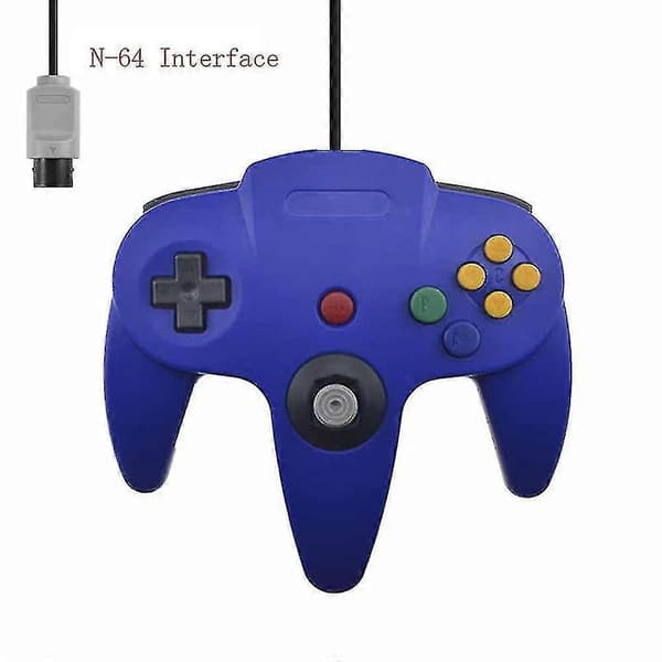 2-pak Klassisk Kablet N64-controller Retro Spil 64-bit Gamepad Joystick Erstatning [Db] 03 1 stk 03 1pc