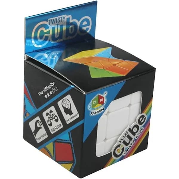 Rubiks terning 3X3 Puslespil Farverig Rubiks terning Drejepuslespil Rubik