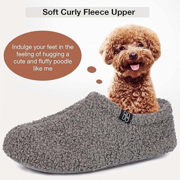 Hjemmesko med memory foam og fleecefor til damer og herrer -FA-