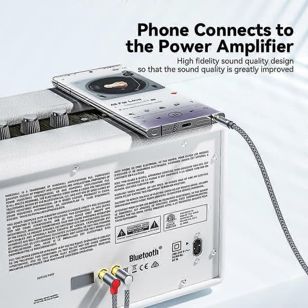 ESSAGER 3m Forgyldt 3.5mm Aux til Vinklet Dobbelt RCA Adapterkabel Y-Splitter