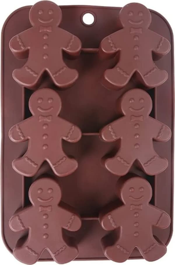 Generisk silikonform for sjokolade pepperkakemann, tåler oppvaskmaskin