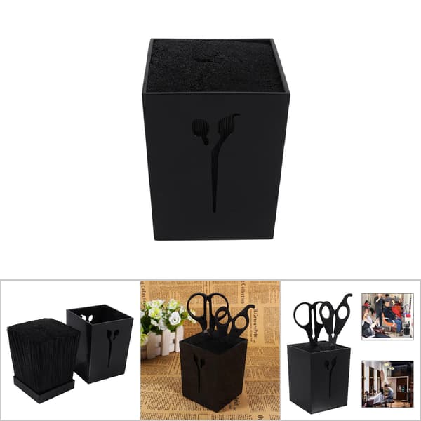 Professional Hairdressing Scissor Holder for Salons, Combs, Clips, Scissors, Tools (Black)