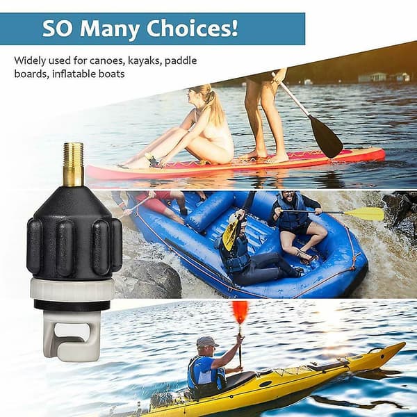 Oppustelig Båd Paddleboard Kajak Kano Pumpe Sup Luftventil Adapterstik [DB] Orange Orange