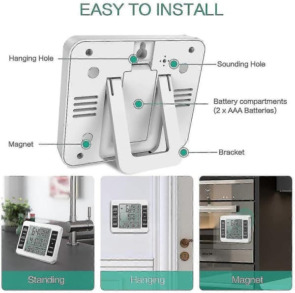 Køleskabstermometer, trådløst digitalt frysetermometer (FMY)