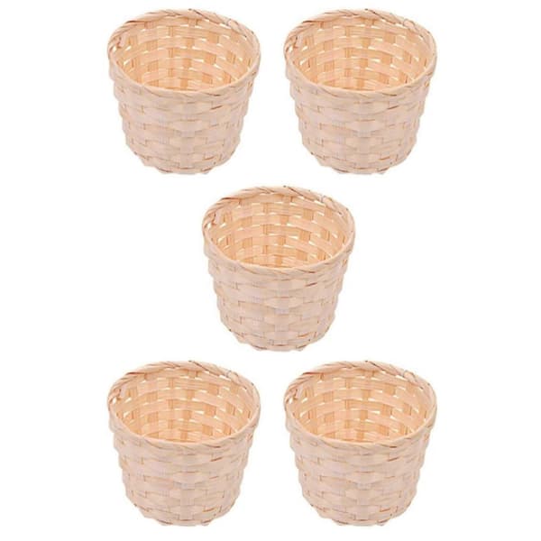 5 st Mini Woven Baskets Without Handles For Party Gifts Crafts Decoration Suitable For Various Occasions