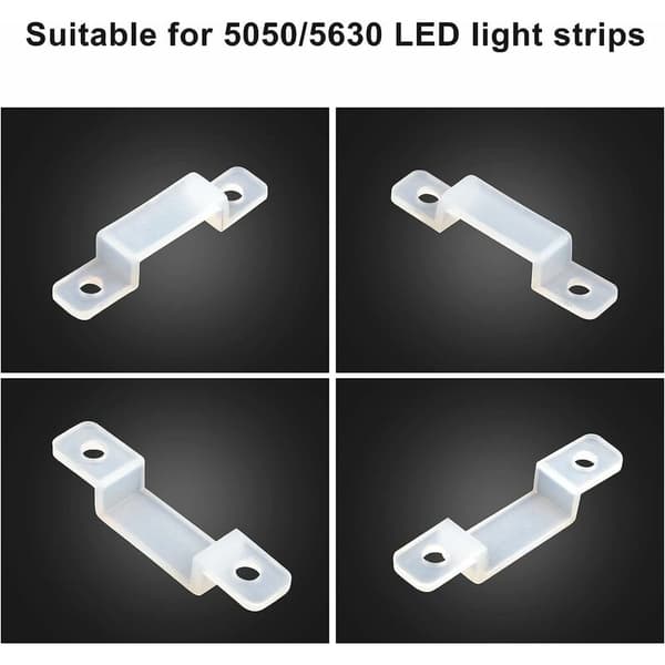 100 stk. festeklips LED-strip festeelementer for lysstripefeste