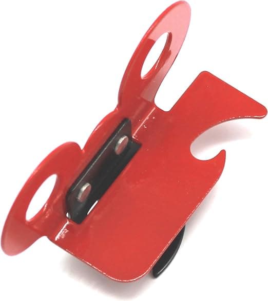 Manuel dåseåbner, Presto dåseåbner, 2-i-1 dåseåbner manuel dåseåbner, sommerfugledåseåbner, rustfrit stål, rød, 7,3 x 4,5 x 2,5 cm
