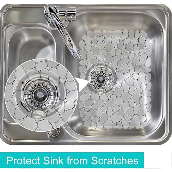 Sink Mat Pebble Protective Mat PVC Environmentally Friendly Adjustable Stainless Steel