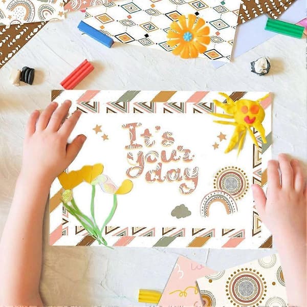 Scrapbook Paper Pad - 30.5 x 30.5 cm Cute Patterned Cardstock, 24 pcs Scrapbooking Paper, Card Making Craft Paper Pack