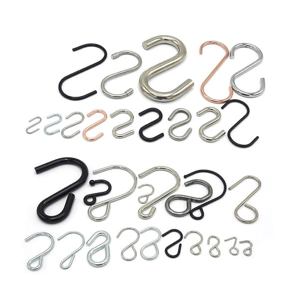 Black S Hooks, Multifunctional Metal Hooks for Kitchen Bathroom