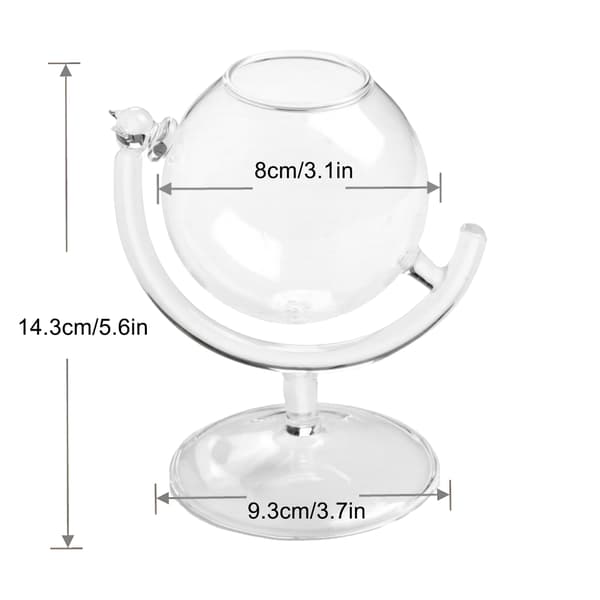 (Globkopp transparent diameter 8*14.3*9.3cm) 1st 300ML Kreativt transparent glasklocka dricksglas rött vinglas