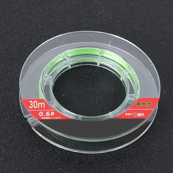 30m 0.6# Sinking Fishing Line Strong Tension Main Line Sub Line Bonding Process (Main Line Green)