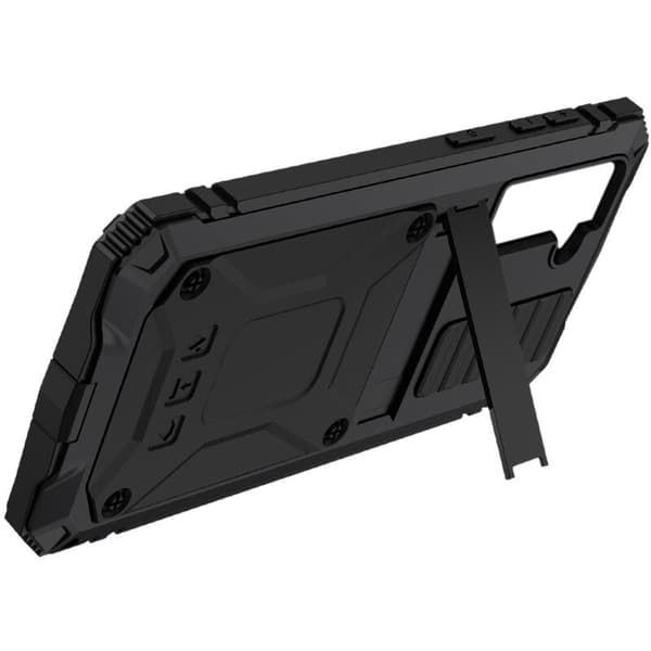 Deksel til Galaxy S21 Plus 360 Full Metal + TPU Armor Stativ for S21+ Svart Støtsikkert Deksel